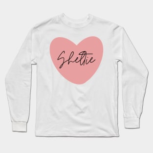 Sheltie Pink Heart Long Sleeve T-Shirt